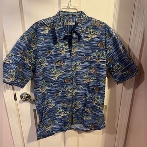 Tropical short sleeve button down shirt